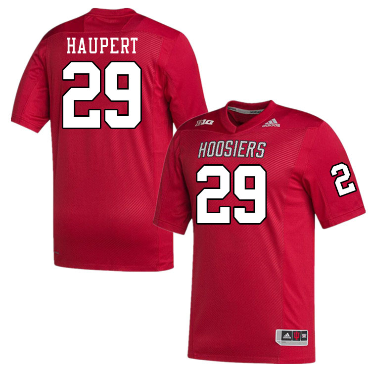 Men #29 Luke Haupert Indiana Hoosiers College Football Jerseys Stitched-Crimson